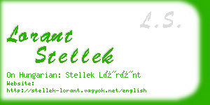 lorant stellek business card